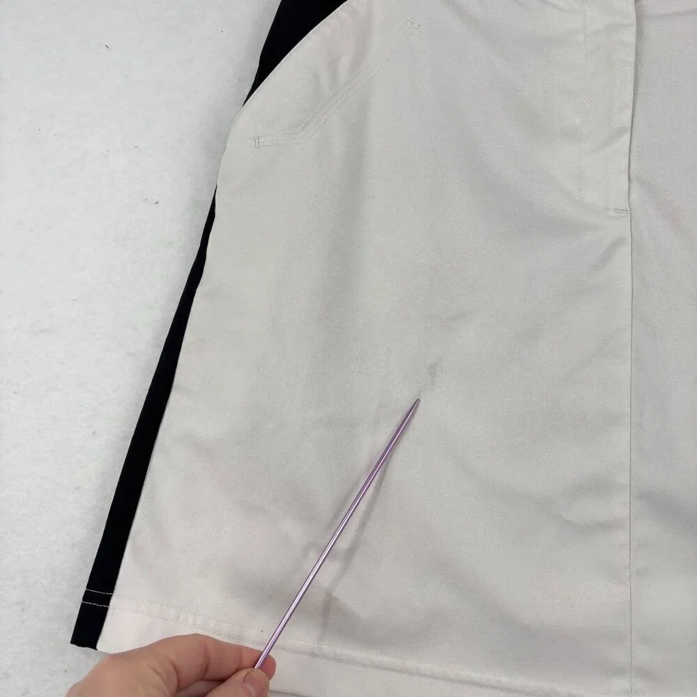 Tail Tech Golf Skort Size 8 White Black Skirt Built In Shorts Pockets‎ Stretch